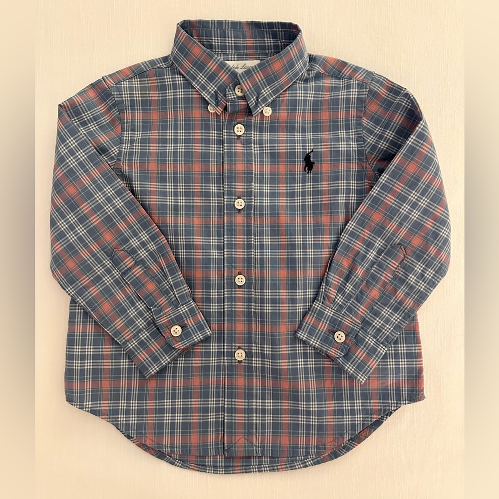 Ralph Lauren Kids Plaid Shirt - Navy and Red